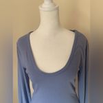 Free People  Easy Peasy Bodysuit in Denim Blue with Snaps Size Medium NWT Photo 2