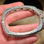 Sterling Silver Sarda Filigree Hinged Bangle Bracelet Photo 11