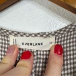 Everlane  The Vest in Stretch Linen Deep Taupe Mini Gingham Size 00 Photo 5