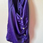 Pretty Little Thing Petite Purple Embellished Detail Halterneck Bodycon Dress Photo 1