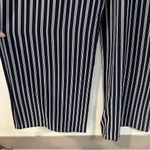 Monteau Crepe Blue & White Striped Flutter Sleeve Jumpsuit Size S Photo 6