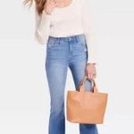 Knox Rose cream ribbed long sleeve scoop neck tee size medium P2 Photo 2