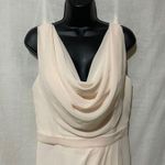 Hebeos Blush Pink Cowl Neck Wedding Dress – Floor Length, Custom Size Photo 1