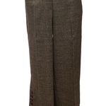 CAbi 137 Glen Plaid Wide Leg Capri Pants Button Embellished Stretch Brown Size 8 Photo 0