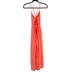 L'ATISTE NWT by Amy Medium Flowy Gauzy Beach Bright Neon Open Back Maxi Dress Photo 1