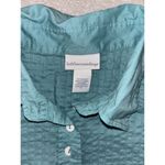 Soft Surroundings blue button down flowy shirt XL Cotton Photo 2