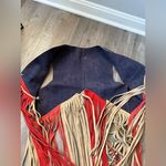 Unique Vintage VTG 1960's 70's Woodstock Fringe Vest RARE Rock Hippie Stars Patriotic Red Blue Photo 7