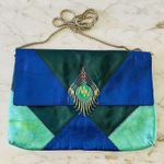 2009 MATTHEW WILLIAMSON for H&M Blue Green Patch Soft Leather Crossbody Bag Photo 0