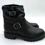 Sam Edelman Kinsley Motorcycle Biker Leather Harness 90s Boot Black NWB 9 Photo 0