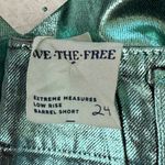 Free People We The Free‎ Extreme Measures Metallic Barrel Shorts size 24 NWT Photo 2