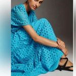 Anthropologie NWT  The somerset Maxi Dress: Eyelet Edition Blue Size XS Photo 10