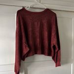 ZARA  Burgundy Cropped Sweater Photo 2