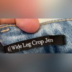 Talbots  light wash stretchy cropped wide leg ankle jeans, front pockets; size 6 Photo 3