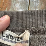 Women's LaBiz Brown Crew Neck Cropped Sweatshirt Small Photo 1