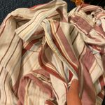 American Eagle  Outfitters White Ivory Pink Striped Flowy Pant Photo 3