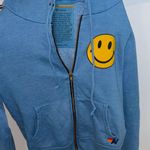 Aviator Nation  Blue Smiley Face Zip Up Photo 1
