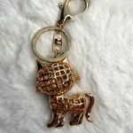 Crystal Animal Cat Lovely Rhinestone Keychain Bag Charm White Photo 1