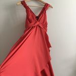 Banana Republic Coral Ruffle Front Sleeveless Wrap Dress Midi Womens Size… Photo 4
