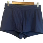 Lands' End Swim Shorts Women's Size 4 Navy Blue Nylon Spandex Swimsuit Bottoms Photo 0