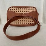 Altar'd State Altar’d State Rattan Woven Straw Vegan Leather Belt Bag Brown Photo 1