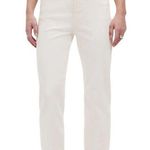 Madewell NWT The 90s Straight Crop Jeans Tile White Raw Hem High Rise Size 32 Photo 0