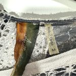 Aratta Silent Journey Sheer Gray Wash Embroidered Top Size M Photo 6