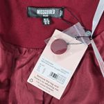 Missguided  Plus‎ Size 18 Blazer Dress Mesh Bow Waist Burgundy Red Party Photo 3