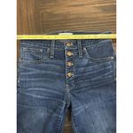Madewell Jeans Womens 28T Blue 9" Highrise Skinny Raw Hem Button Fly Fade Photo 9