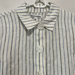 Reformation Malcom Linen Blue Jersey Stripe Mini Dress Size Small Photo 4