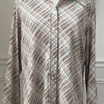 Vintage 70s Ultriana Polyester Dagger Barrymore Collar Button Shirt L Brown Size L Photo 0