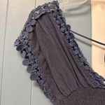 Vintage Havana Abercrombie Fitch " Cornflower Blue‎ Crochet Top Women's Juniors M Photo 2