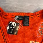 Holiday‎ Editions Bright Orange Embroidered Vest very pretty Size XL Photo 2