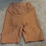 Aerie  Offline Bike Shorts High Rise Real Me Metallic Copper Ribbed Size small Photo 3