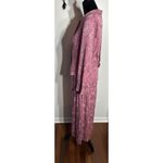 Chadwick's VTG Dress & Jacket Mauve Floral Back Pleat Bow Sleeveless Dress Size 8 Photo 2
