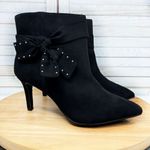 Torrid Studded Side Bow Ankle Boots Booties Black Microfiber 9.5W Photo 1