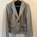 EXPRESS Studio Stretch size 12 Gray One Button Blazer Jacket Photo 0