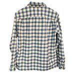 Patagonia Women's Organic Cotton Flannel Shirt Plaid Blue Beige Button Front S Photo 1