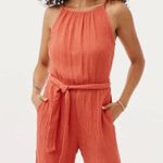 Bella Dahl Smocked back Cami jumpsuit in Papya red Photo 1
