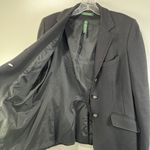 Lauren Ralph Lauren Ponte Knit Blazer Black Dark Romantic Preppy Soft Size 8 Photo 3