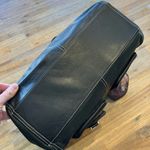 Ted Baker black leather satchel bag with white stitching. Excellent condition. Photo 6