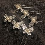 Set of 6 Silver Bridal Hair Pins Photo 5