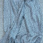 Vince NWOT Star Dot Drape Skirt silk white black pattern size 4 midi len… Photo 4
