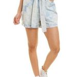 ALC Frank A.L.C. Davidson Blue Tie Dye Paperbag Tie Waist High Rise Shorts Size 0 NWT Photo 0