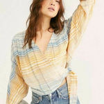 We The Free Wrap Top Maldives Stripe Misty Combo Size Medium Coastal Cowgirl Photo 0