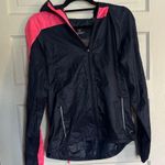 Brooks Women's Dark Blue and Bright Pink Wind Breaker Jacket Photo 0