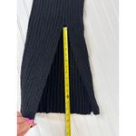 All:Row Knit Black Maxi Bodycon Dress Scoop Neck Slit Fitted Sleeveless Size S Photo 4