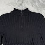 Nils Sweater Womens Small Black Peplum Style Ribbed Preppy Neutral Minimalist Photo 4