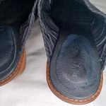 Sundance Veracruz Bella Notte leather Stacked Heel Boho Mules Black Size 8 Photo 4