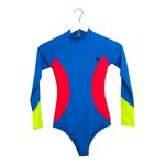 Aviator Nation Color Block Long Sleeve Surf One Piece Swimsuit XS Photo 3
