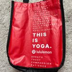 Lululemon Red This Is Yoga Canvas Tote Bag Photo 1